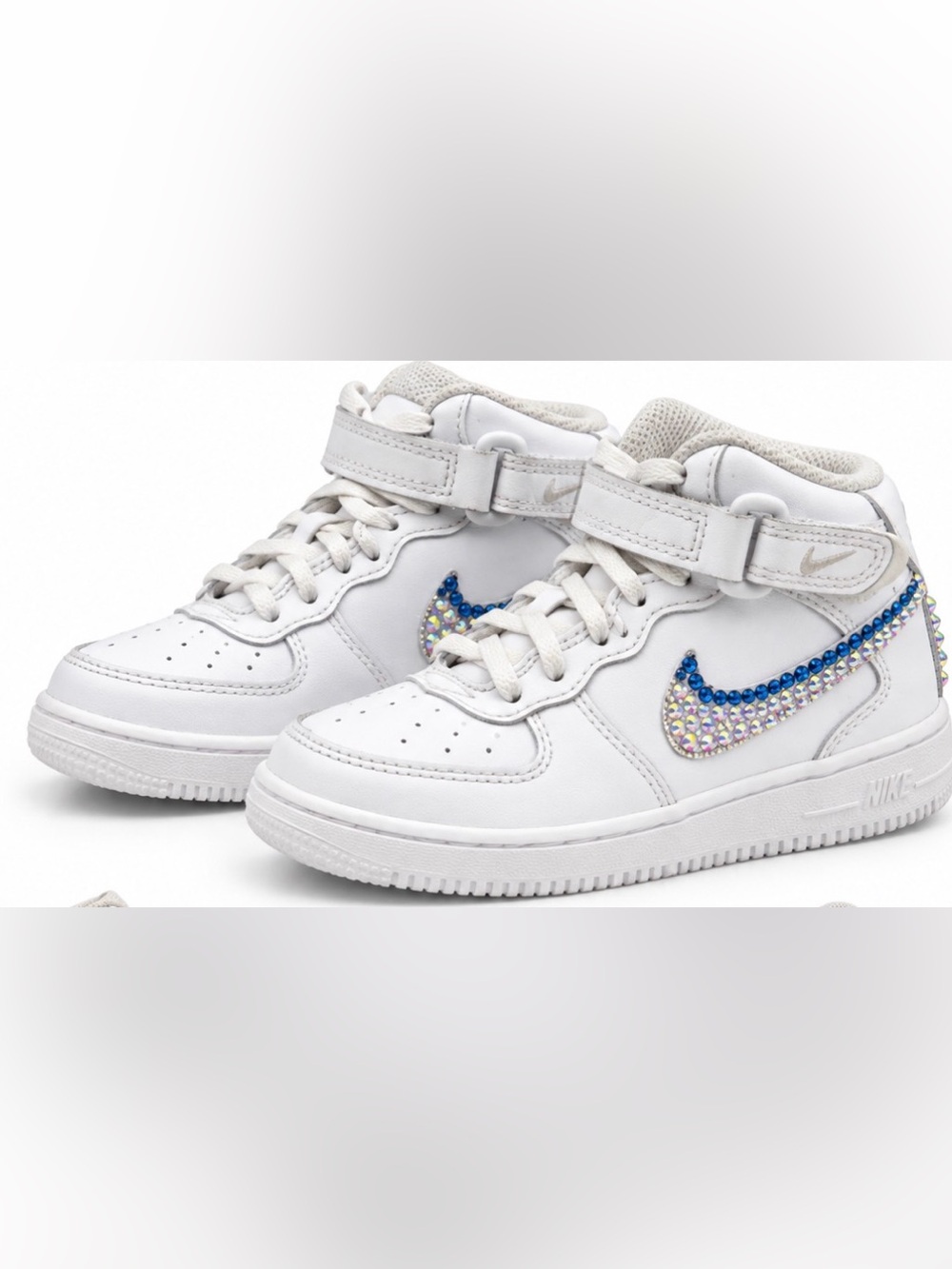 Custom Nike Kids 13C Crystal & Rhinestone High Top Sneakers